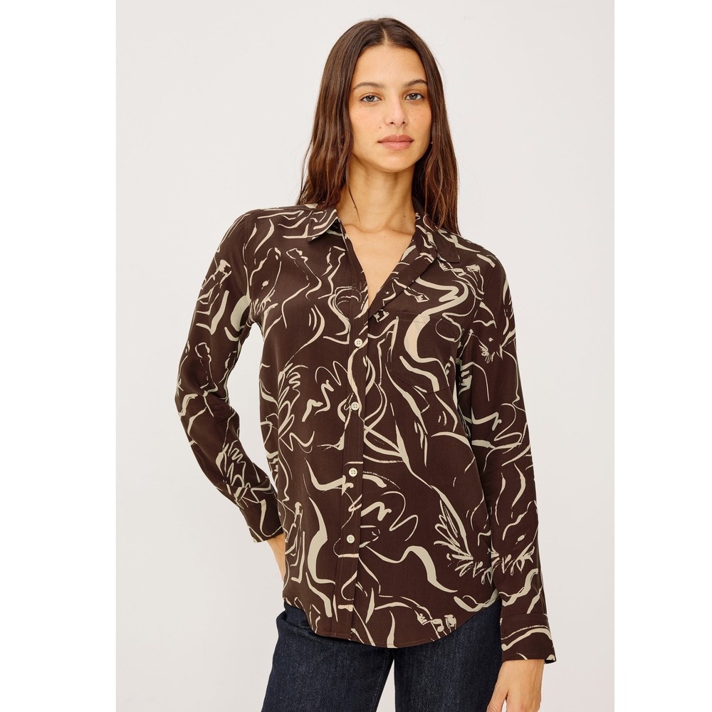 NWT Rails Kate Silk Shirt L